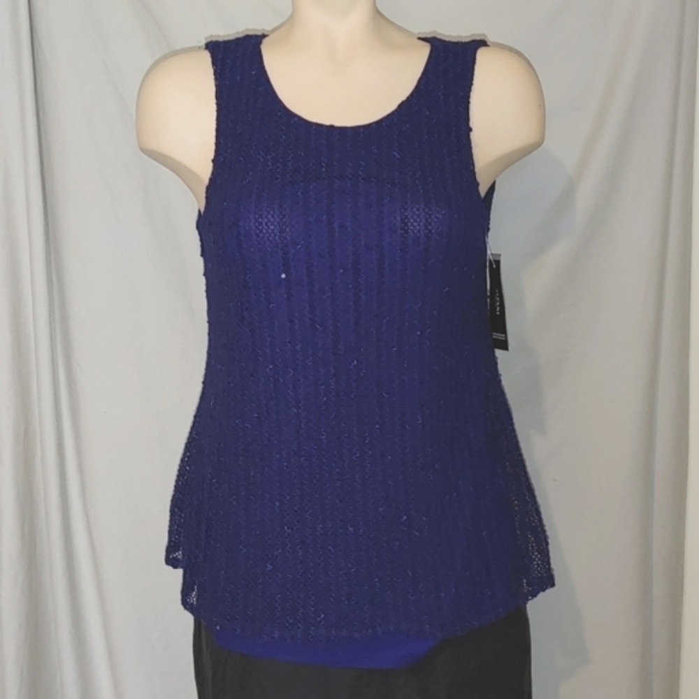 Royal Blue flowy dressy tank top, NEW